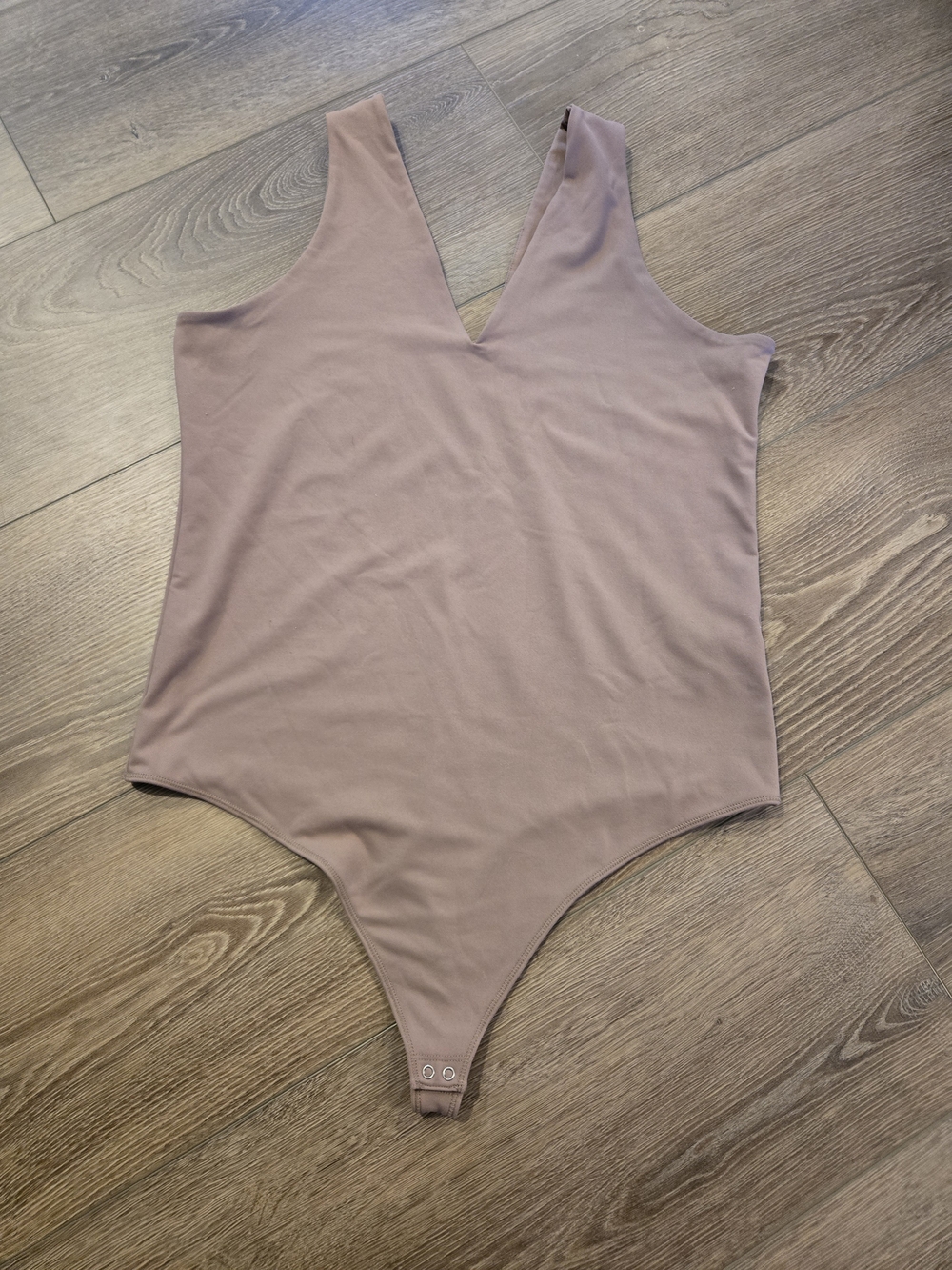 Abercrombie & Fitch Sleeveless Beige One-Piece Bodysuit